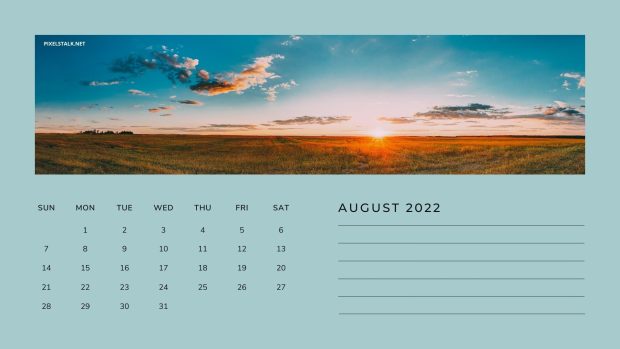 August 2022 Calendar Wallpaper 1080p.
