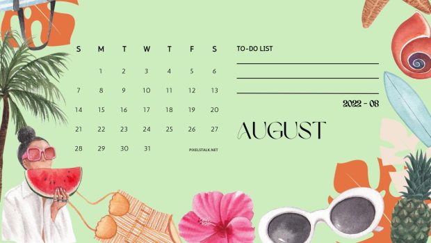 August 2022 Calendar Wallpaper Free Download.