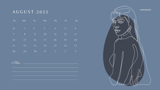 August 2022 Calendar Wallpaper HD For Desktop.