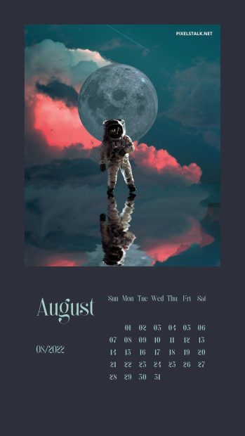 August 2022 Calendar iPhone HD Wallpaper.