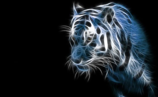 Awesome Cool Background Tiger 3D.