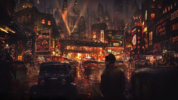 Awesome Cyberpunk Background.