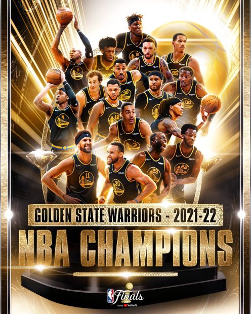 Awesome Golden State Warriors NBA Champions 2022 Wallpaper HD.