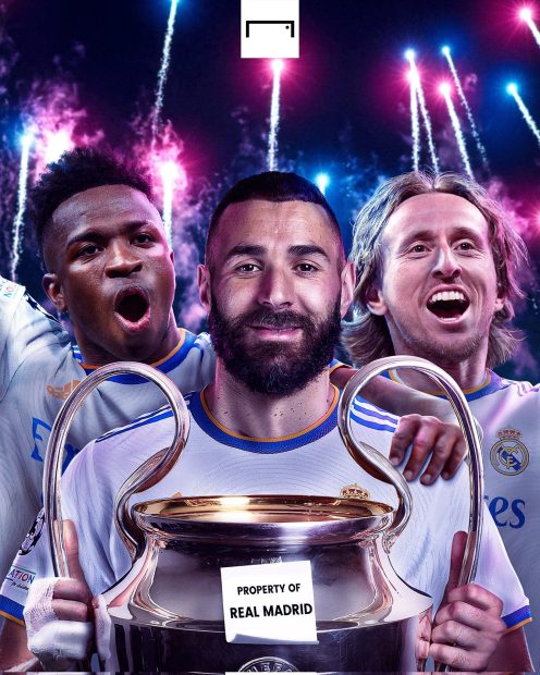 Awesome Real Madrid UEFA Champions League 2022 Wallpaper HD.