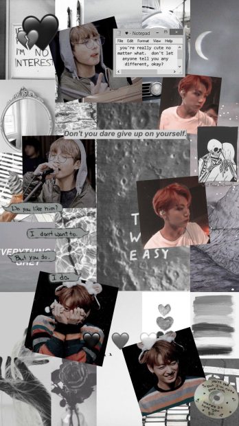 BTS Wallpaper Aesthetic Black And White.