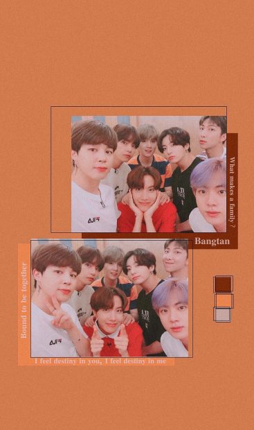 BTS Wallpaper Aesthetic Orange Color.