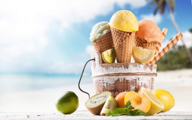 Beach Ice Cream Wallpaper HD.