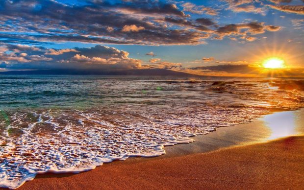 Beach Sunset Wallpaper HD.