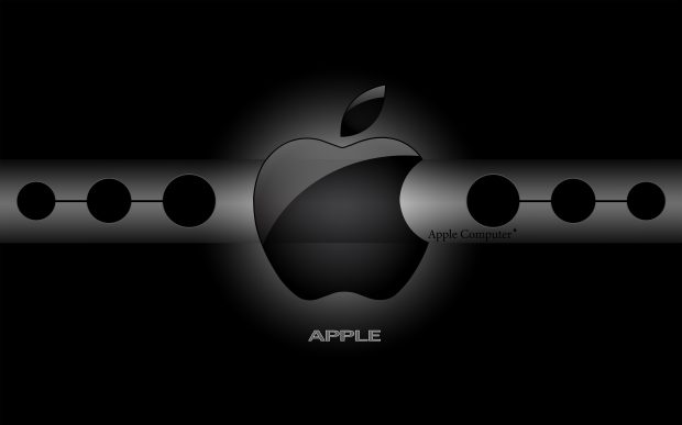 Beautiful 4K Apple Wallpaper Black.