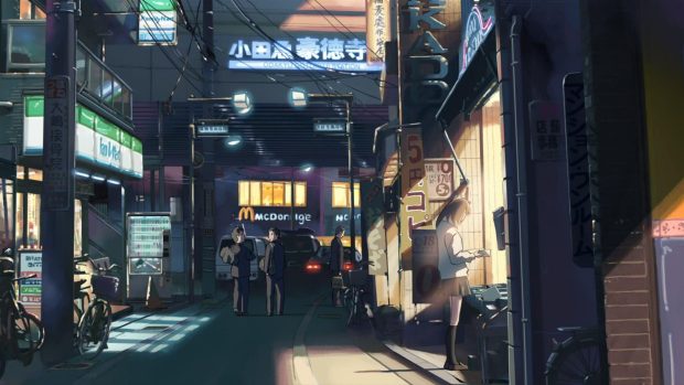 Beautiful Anime City Background.