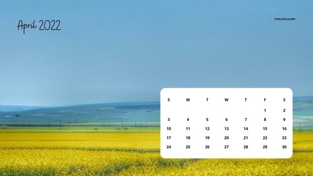 Beautiful April 2022 Calendar Wallpaper HD.