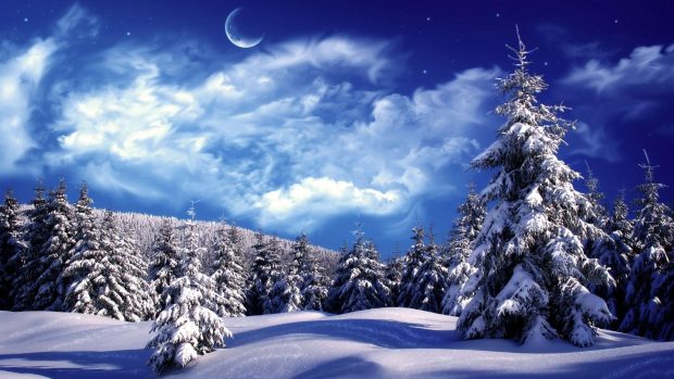 Beautiful Blue Winter Wallpaper HD.