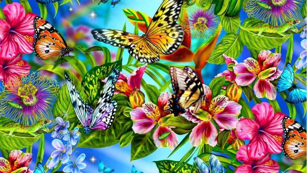 Beautiful Butterfly Aesthetic Wallpaper HD.