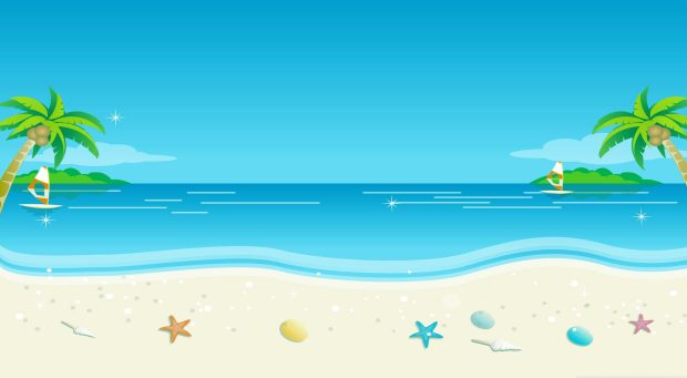 Beautiful Cute Beach Background.