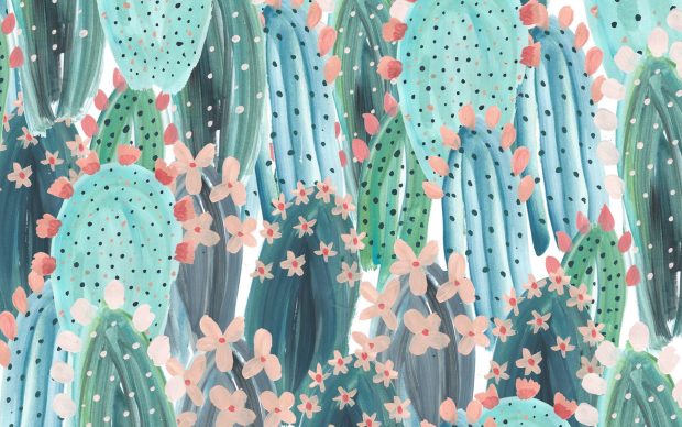 Beautiful Cute Cactus Wallpaper HD.