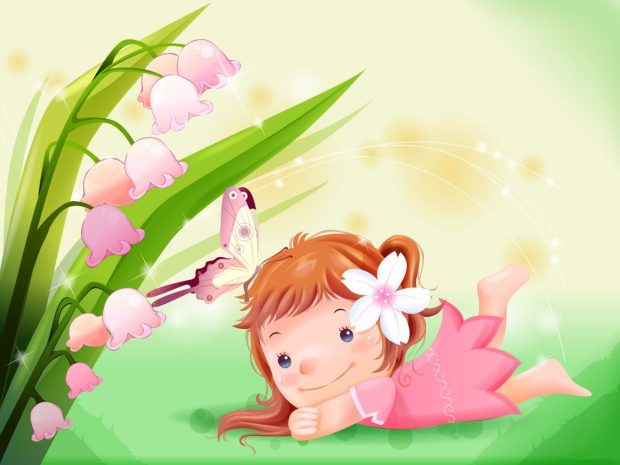 Beautiful Cute Cartoon Background.