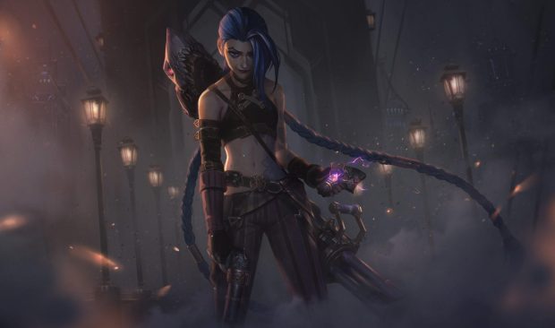 Beautiful Jinx Arcane Background.