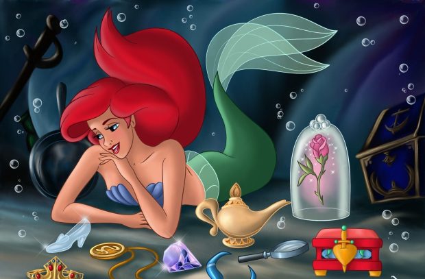 Beautiful Little Mermaid Background.