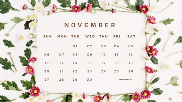 Beautiful November 2022 Calendar Background.