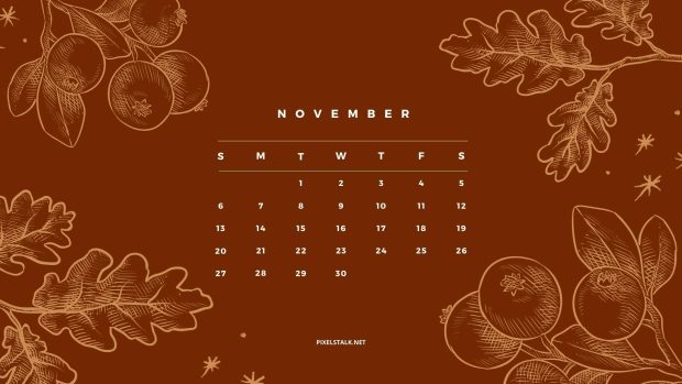 Beautiful November 2022 Calendar Wallpaper HD.