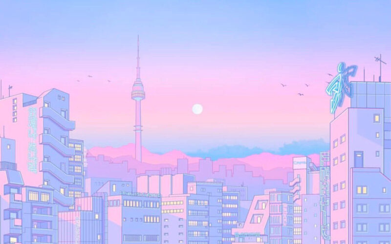 Retro Aesthetic Computer Background - PixelsTalk