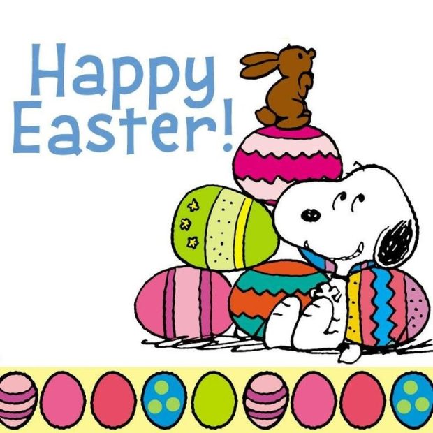 Beautiful Snoopy Easter Wallpaper HD.