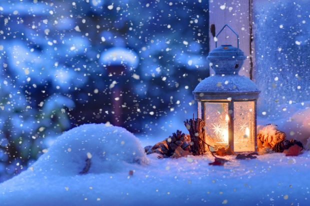 Beautiful Winter Lights Wallpaper HD.