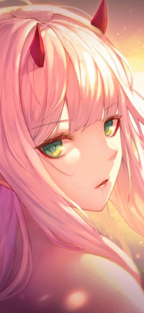 Beautiful Zero Two Wallpaper Aesthetic HD.