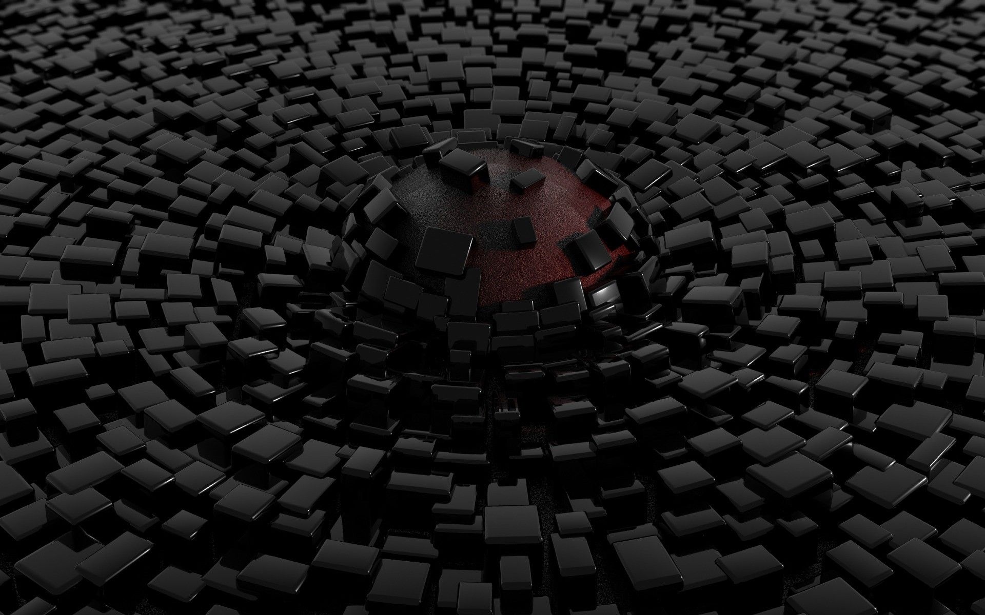 Amloed Black 3D Phone Wallpaper  020