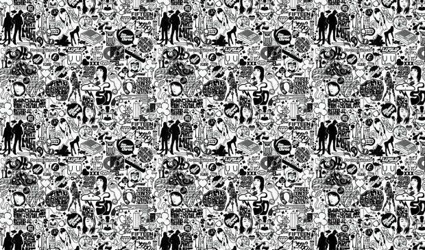 Black And White Aesthetic Wide Screen Wallpaper HD.