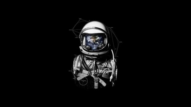 Black And White Cool Astronaut Wallpaper HD.