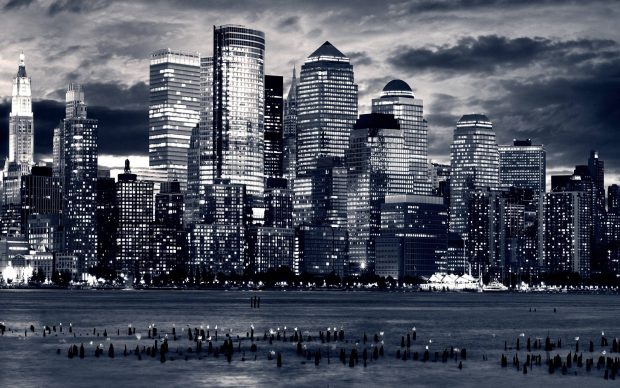 Black City Background HD.