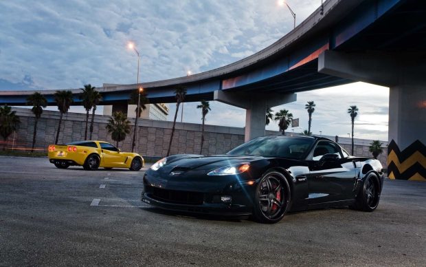 Black Corvette Wallpaper HD.