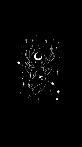 Black Cute Space Background.