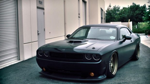 Black Dodge Challenger Wallpaper HD.