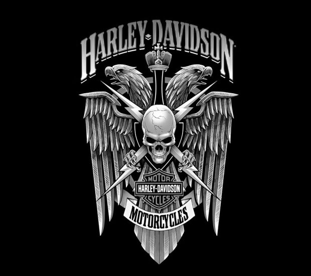 Black Harley Davidson Wallpaper HD.