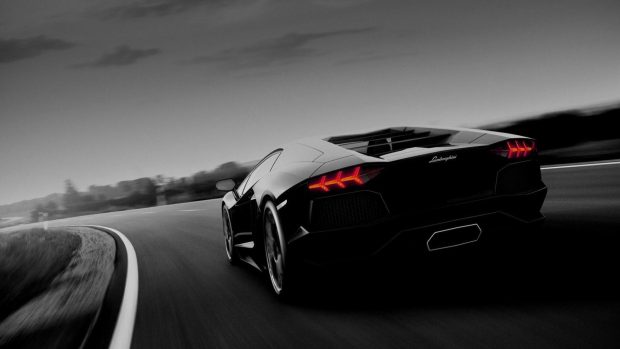 Black Lamborghini Aventador Wallpaper HD.