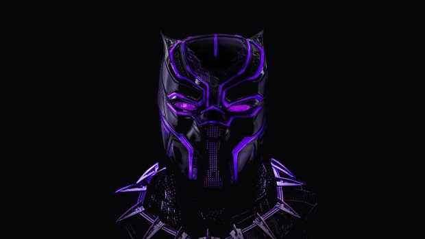 Black Panther Neon Wallpaper 4K HD.