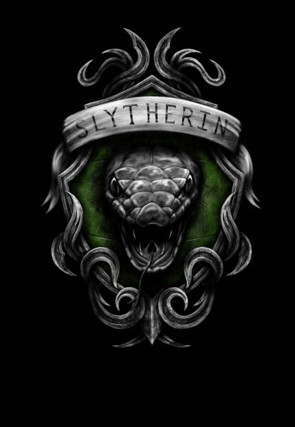 Black Slytherin Aesthetic Wallpaper HD.