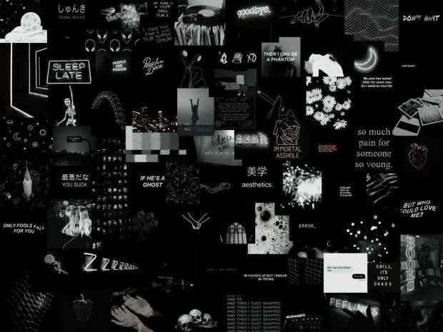 Black Wallpapers For Laptop Aesthetic HD.