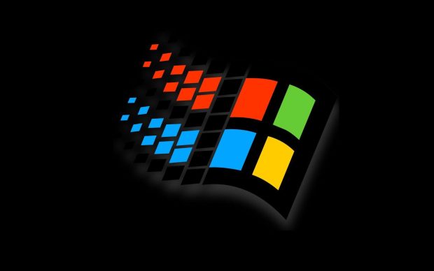 Black Windows 98 Wallpaper HD.