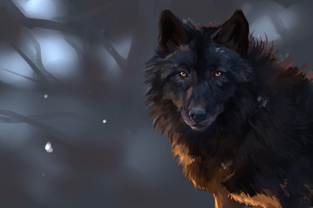 Black Wolves Wallpaper HD.