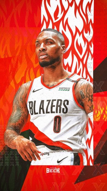 Blazers Damian Lillard Wallpaper HD.