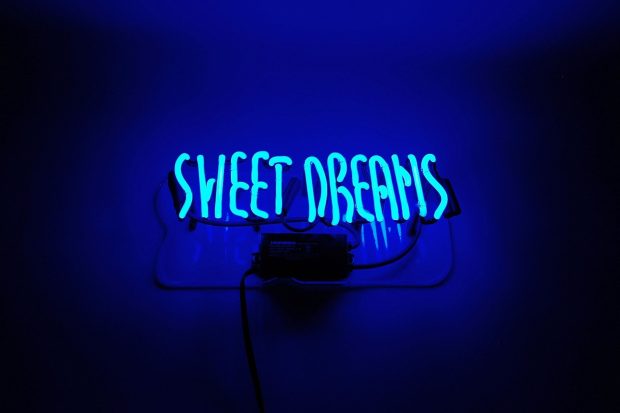 Blue Aesthetic Neon Sign Wallpaper HD.