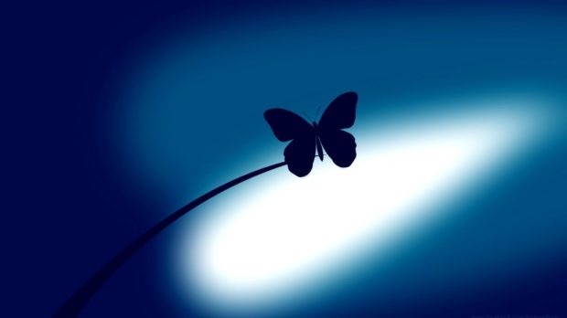 Blue Butterfly Aesthetic Background.