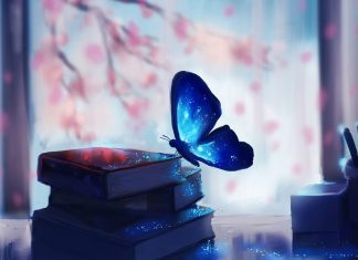 Blue Butterfly Wallpaper Aesthetic Book.