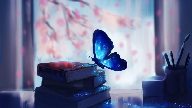 Blue Butterfly Wallpaper Aesthetic Book.
