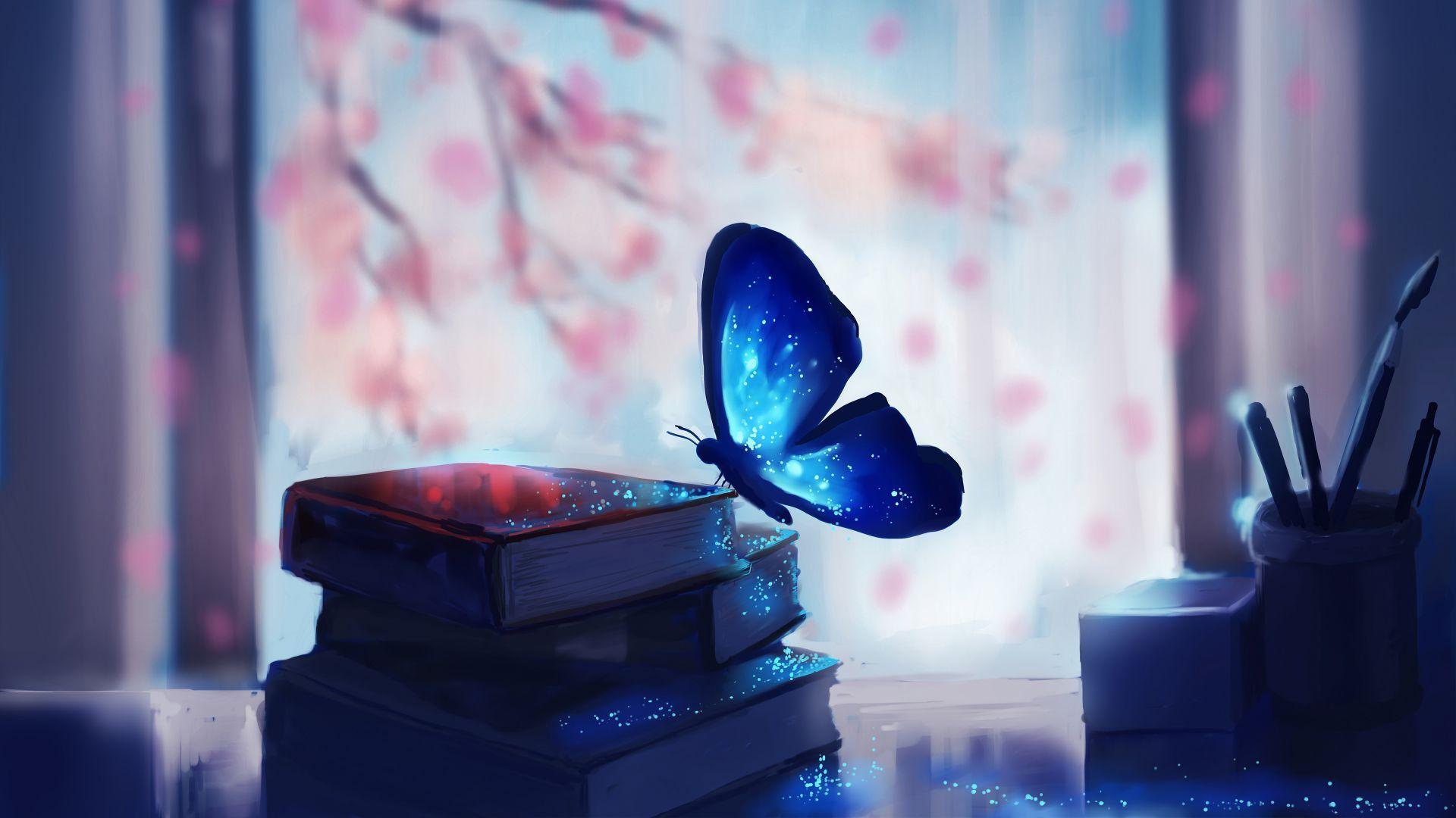 aesthetic butterfly  wallpaper  Blue butterfly wallpaper Light blue  aesthetic Butterfly wallpaper