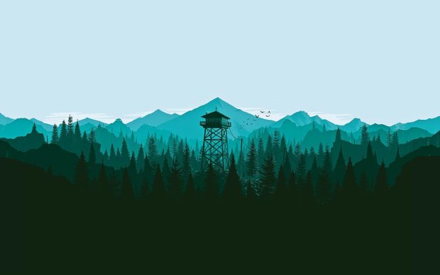 Blue Firewatch Background HD.