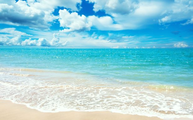 Blue Sky Beach Wallpaper HD.